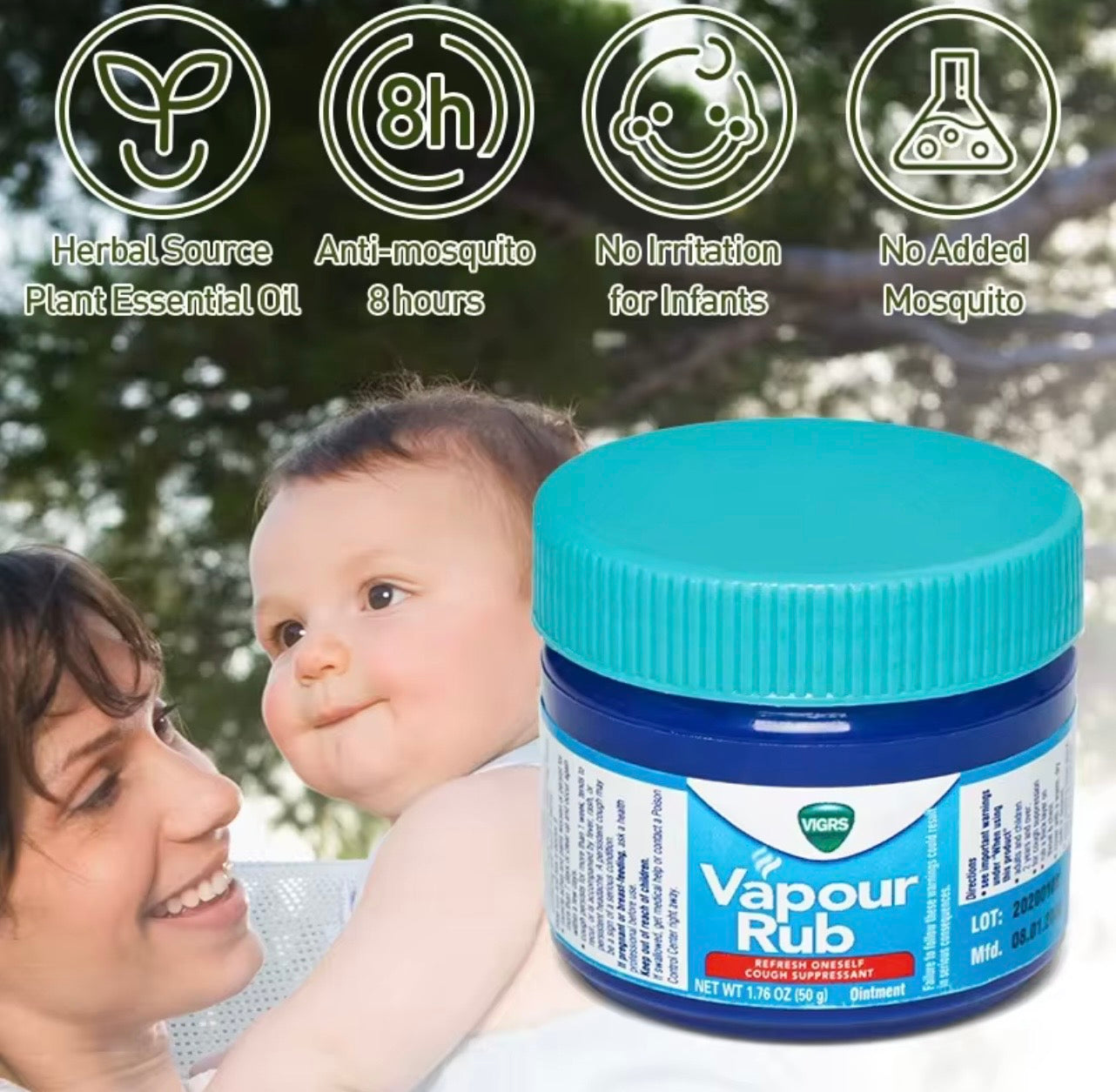 Baume vaporub blanc